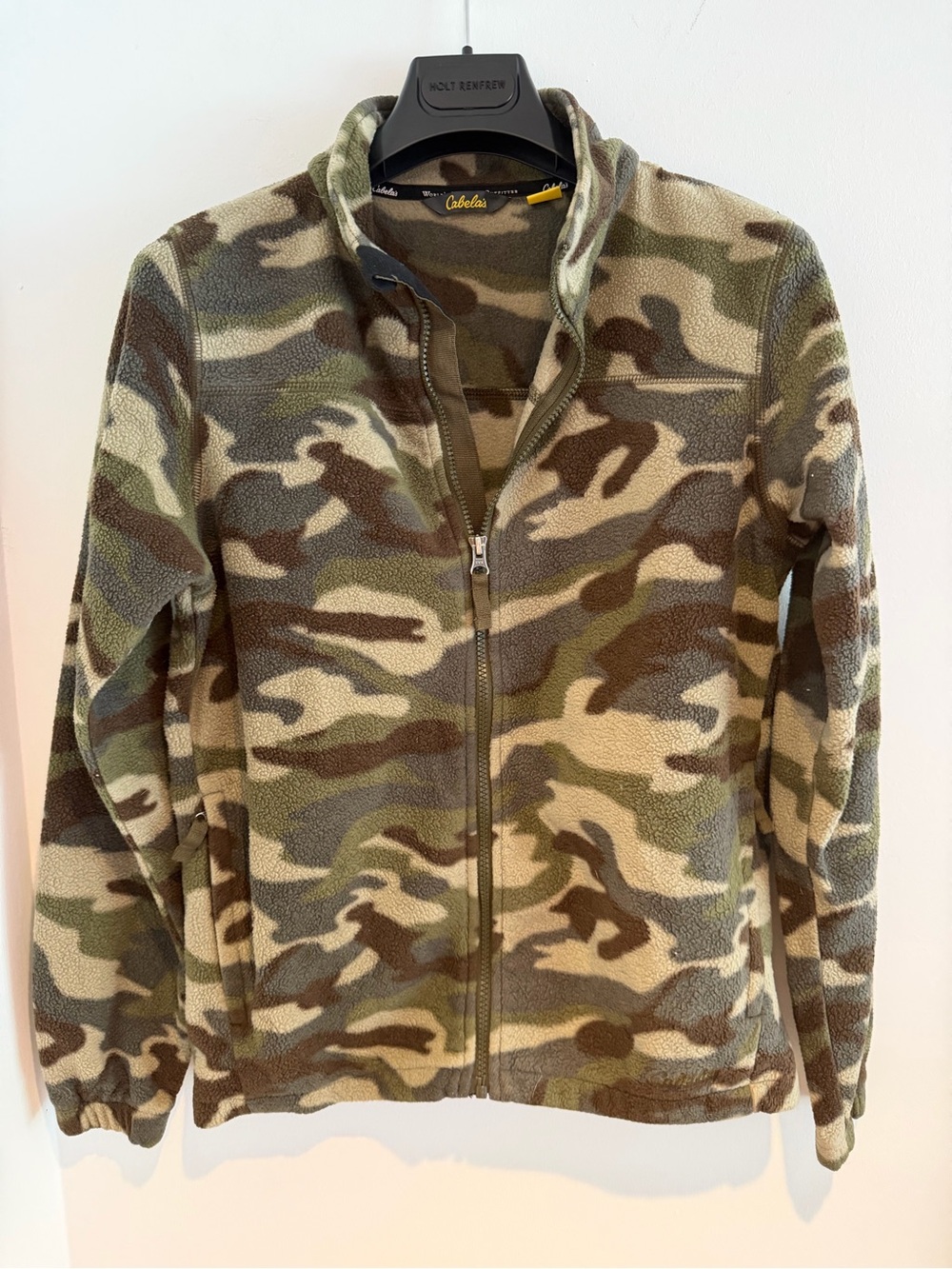 Cabela's Women's Camouflage Full-Zip Teddy Fleece Jacket - Green/Brown